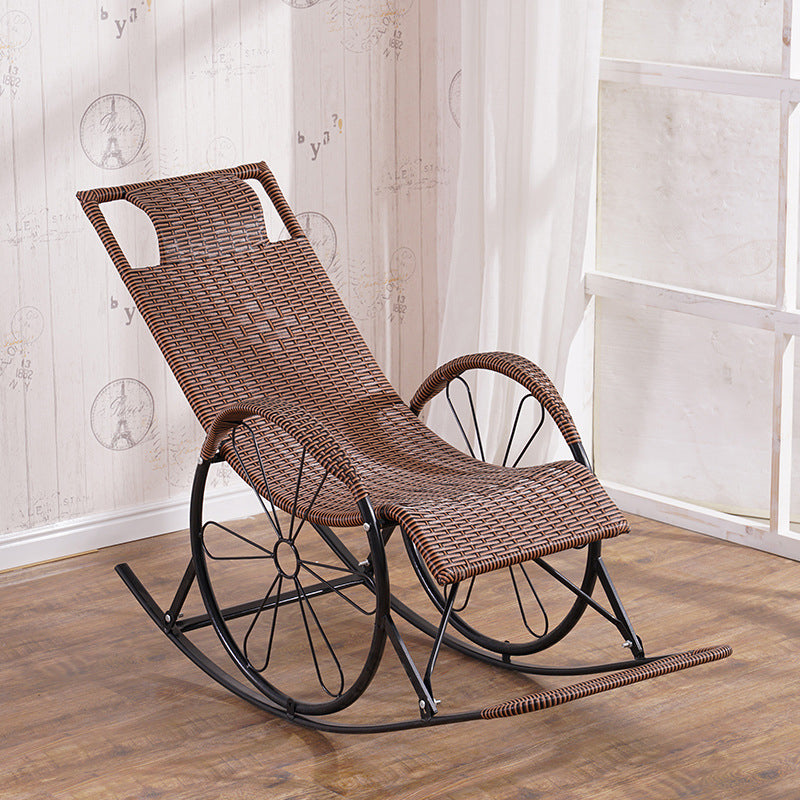 Mid Century Modern Rattan Rocking Chair Indoor Rocking Chair