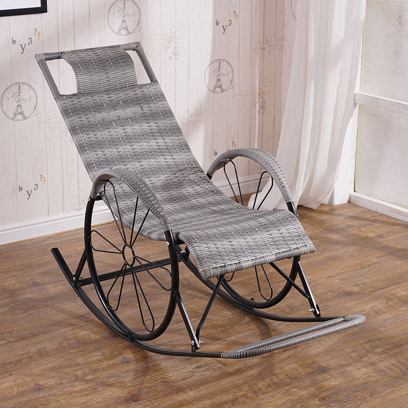 Mid Century Modern Rattan Rocking Chair Indoor Rocking Chair