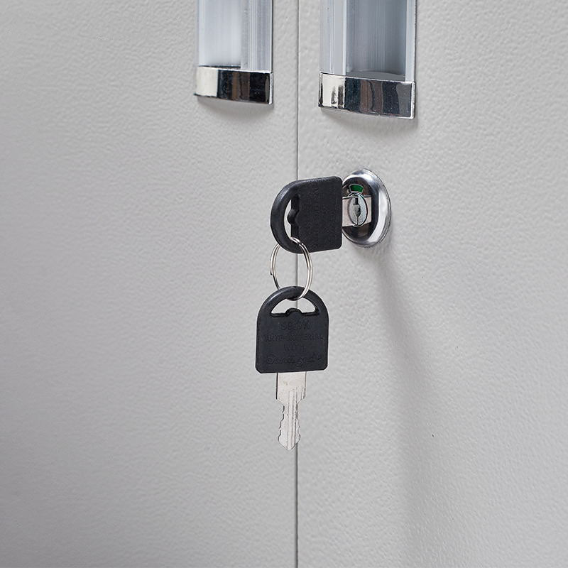 Contemporary Wardrobe Armoire Metal Non-Hanging Armoire with Lock