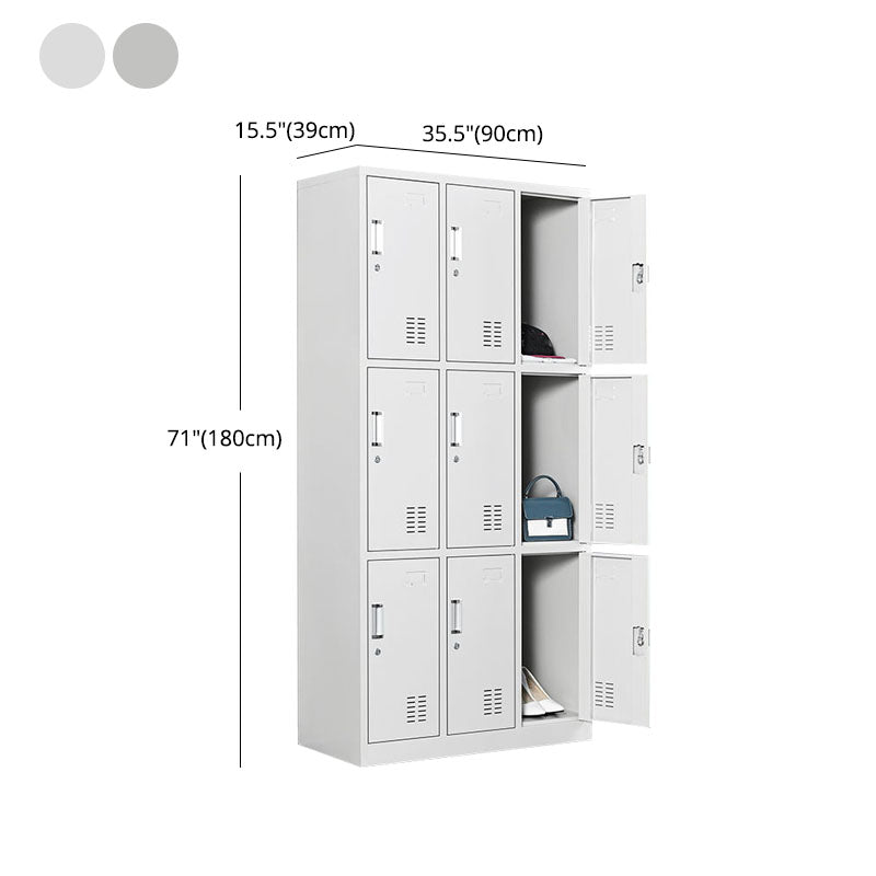 Contemporary Wardrobe Armoire Metal Non-Hanging Armoire with Lock