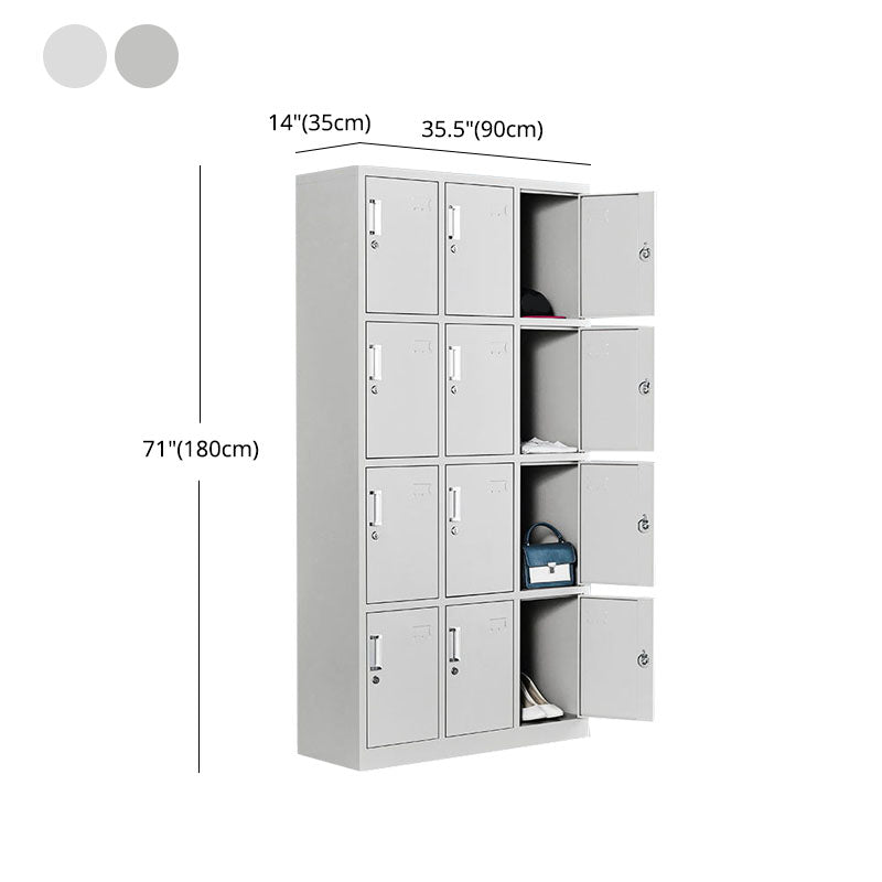 Contemporary Wardrobe Armoire Metal Non-Hanging Armoire with Lock