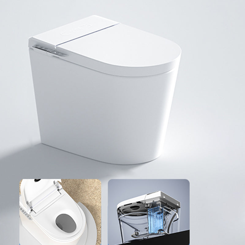 15.55" L Smart Bidet Elongated with Water Pressure Control Toilet