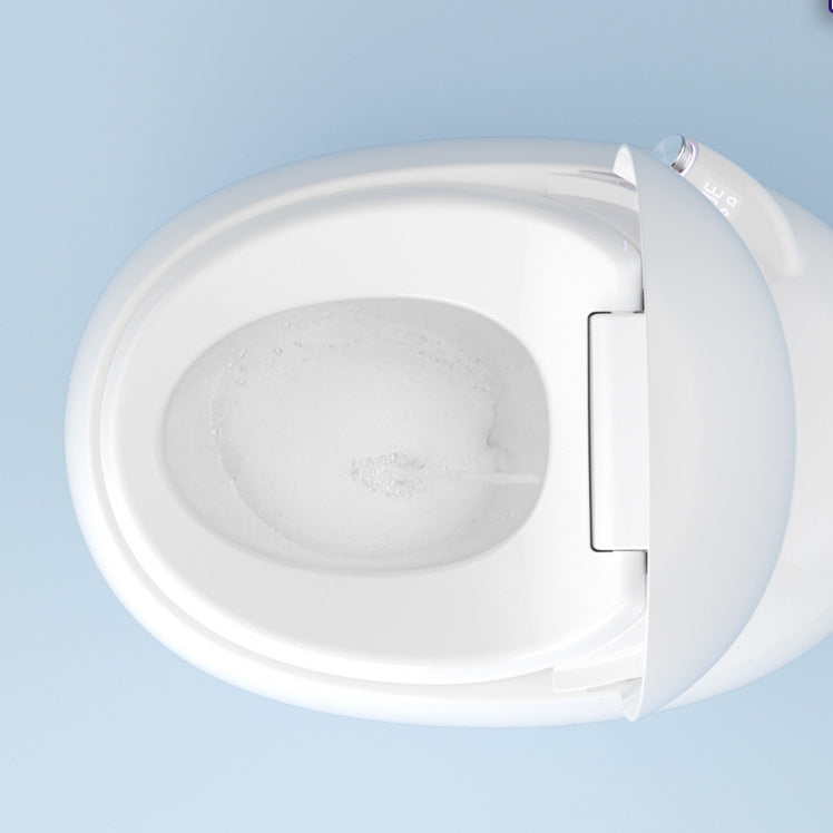 Contemporary 21.25" H White Electronic Toilet Floor Standing Bidet