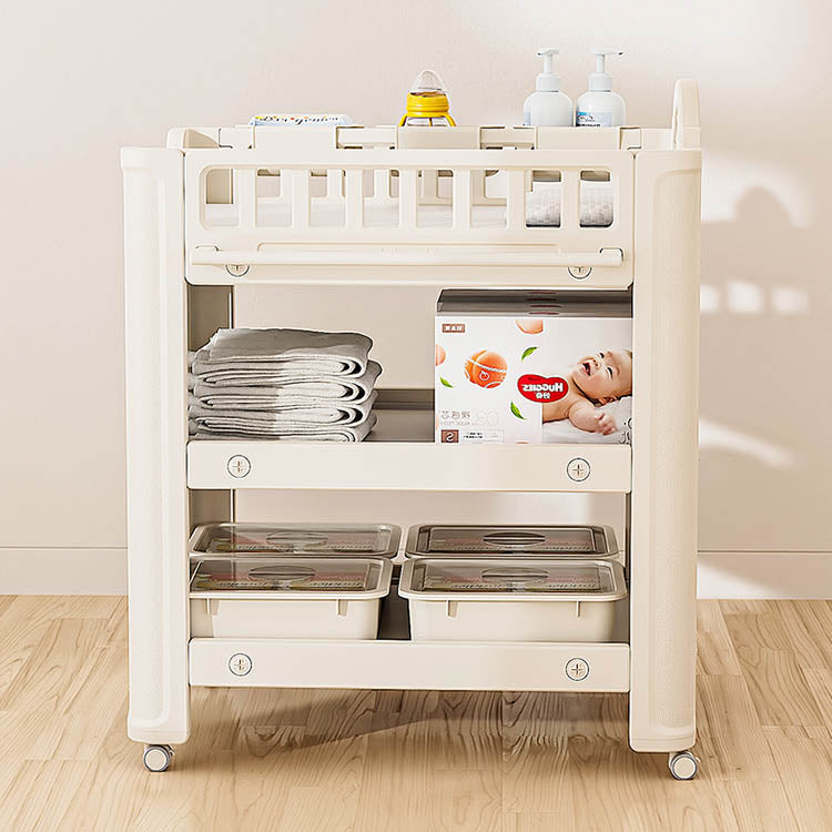 Arch Top Baby Changing Table White Changing Table with Storage