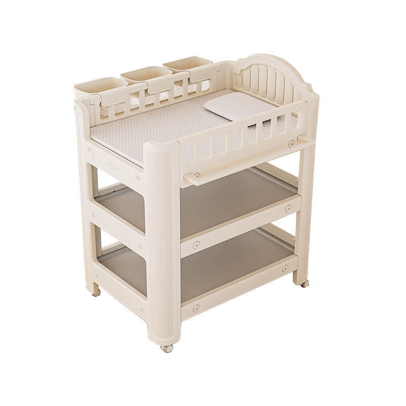 Arch Top Baby Changing Table White Changing Table with Storage