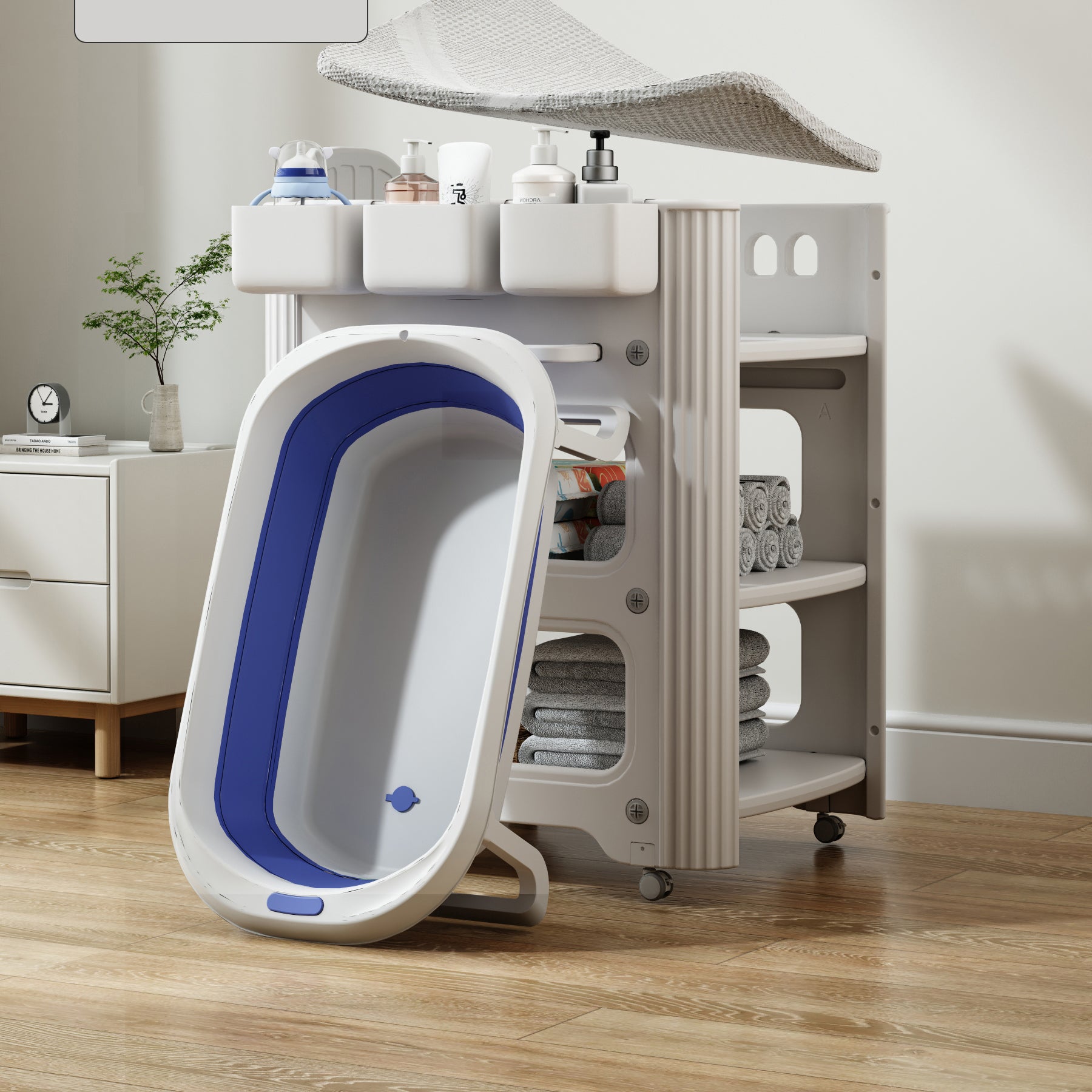 White Baby Changing Table Modern Changing Table with Storage