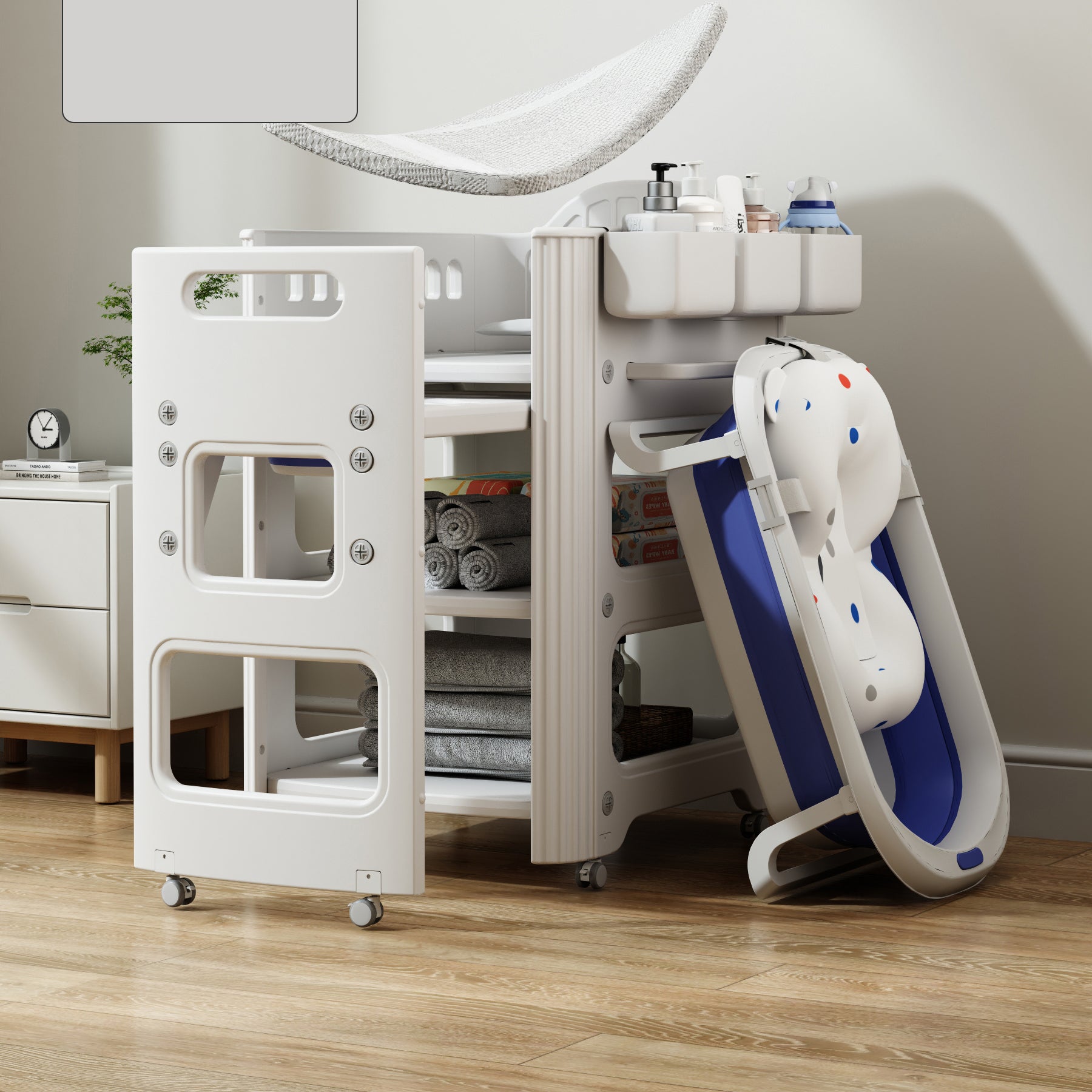 White Baby Changing Table Modern Changing Table with Storage