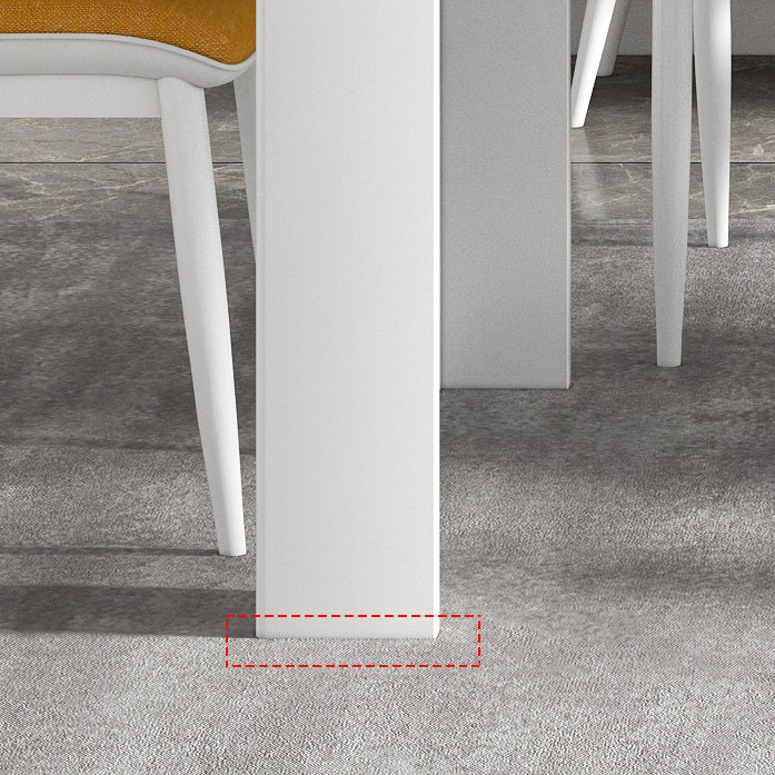 Modern Rectangle Wood Dining Table Metal Base for Dining Room