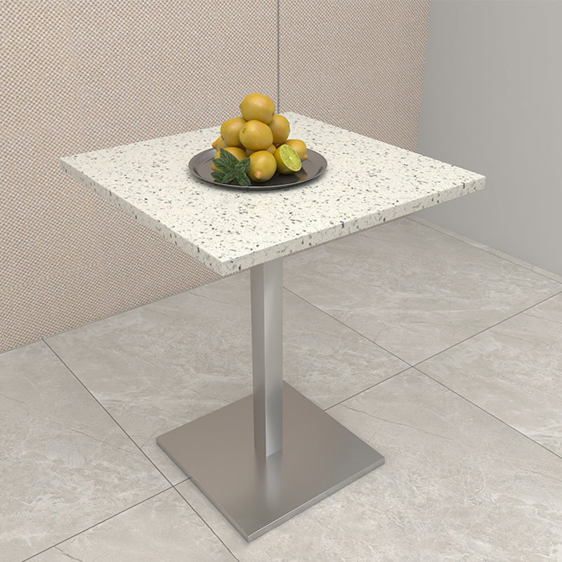 Modern Geometric Stone Dining Table Metal Base for Dining Room