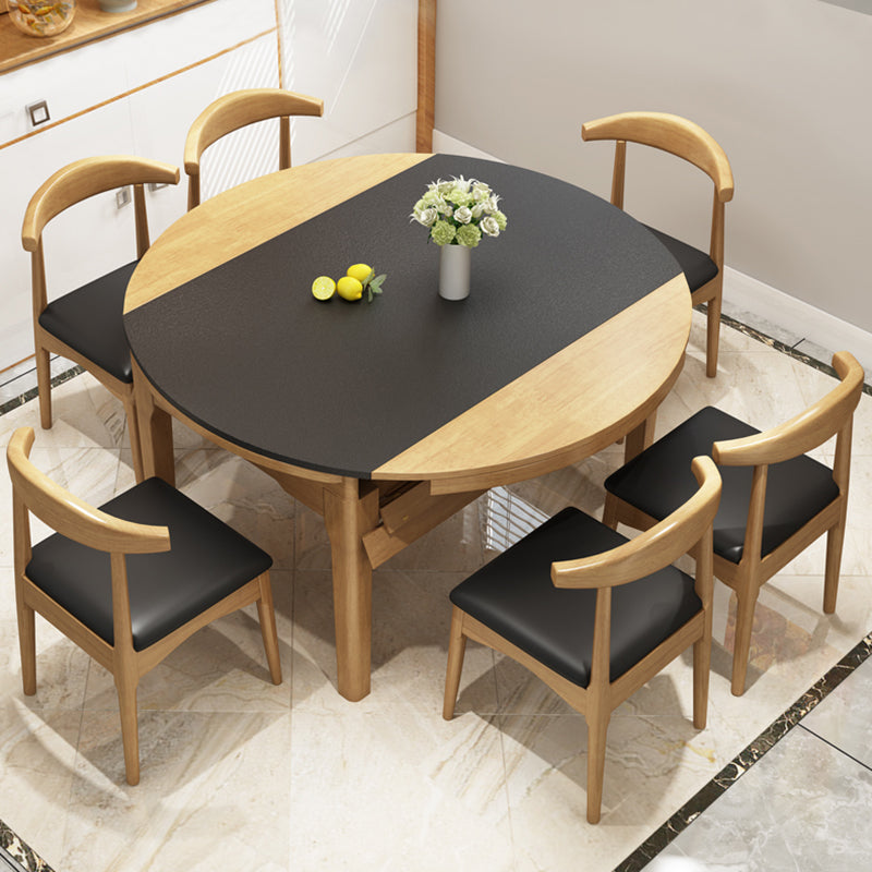 Stone Drop-Leaf Table Contemporary Style Dining Site Table with 4 Legs