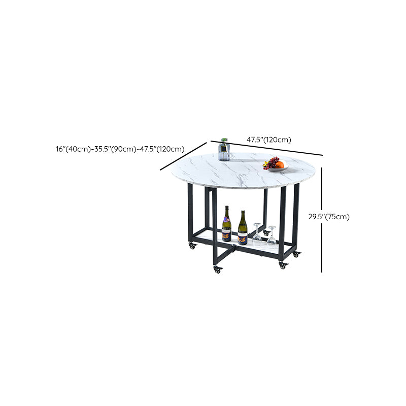 Extendable Dining Table Round Dining Table for Kitchen Dining Room