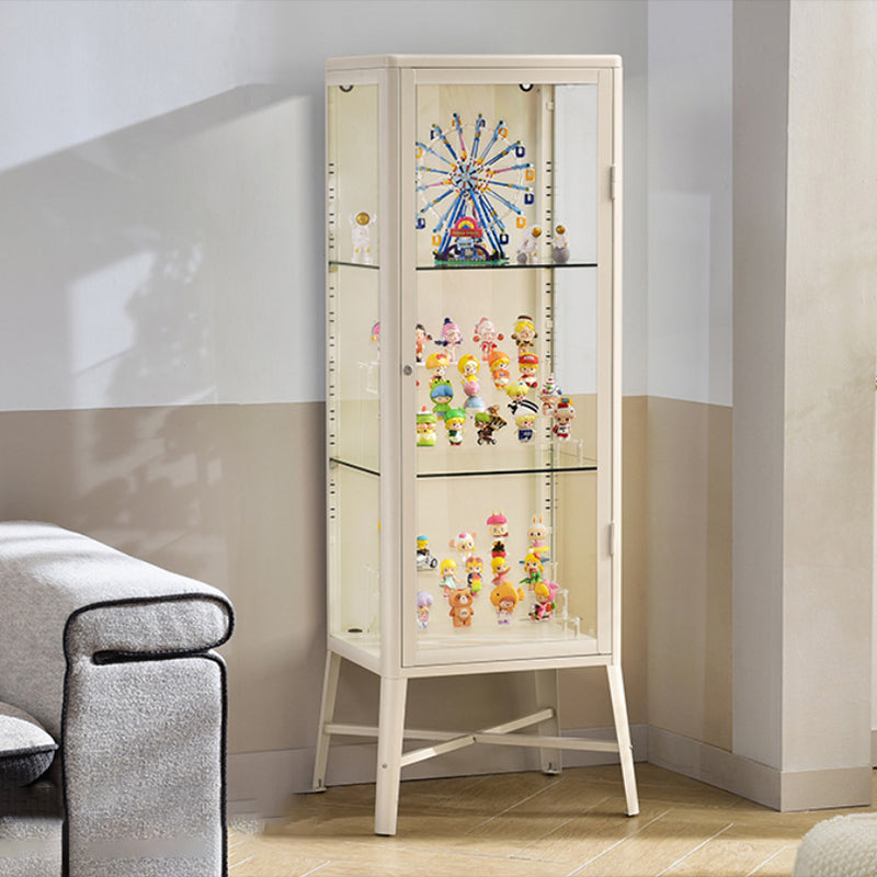 Modern Curio Cabinet Metal Storage Cabinet with Legs for Dining Room