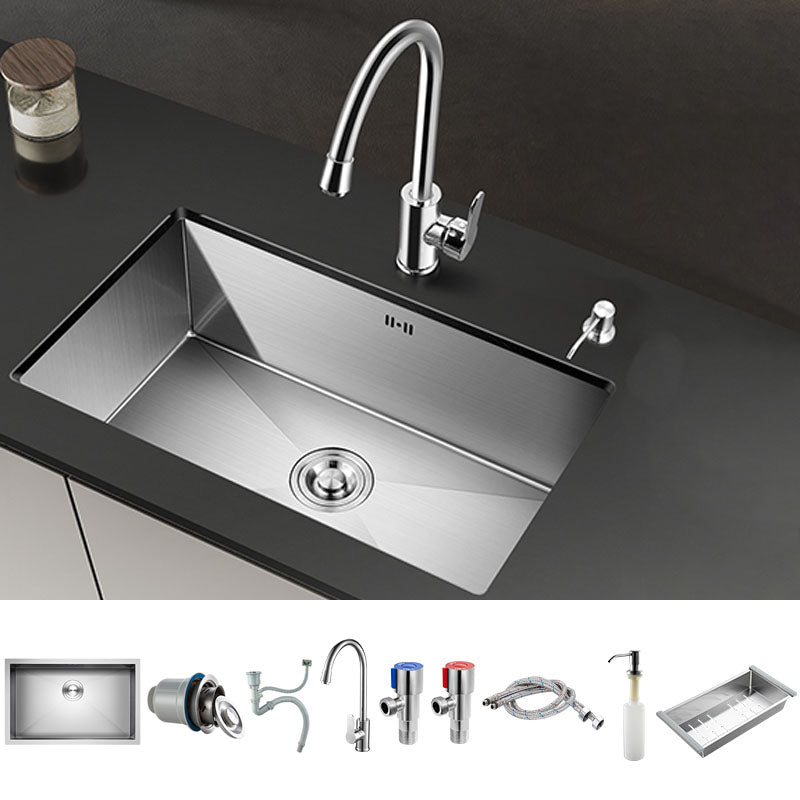 Modern Style Kitchen Sink Stainless Steel Undermount Kitchen Sink with Faucet