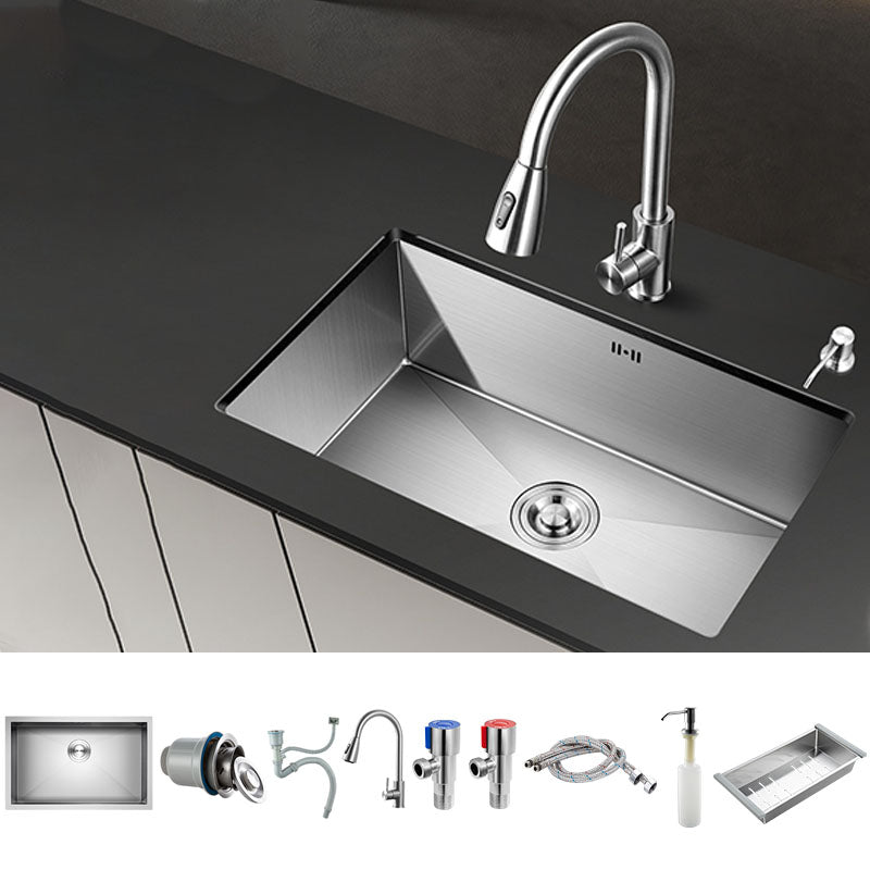 Modern Style Kitchen Sink Stainless Steel Undermount Kitchen Sink with Faucet