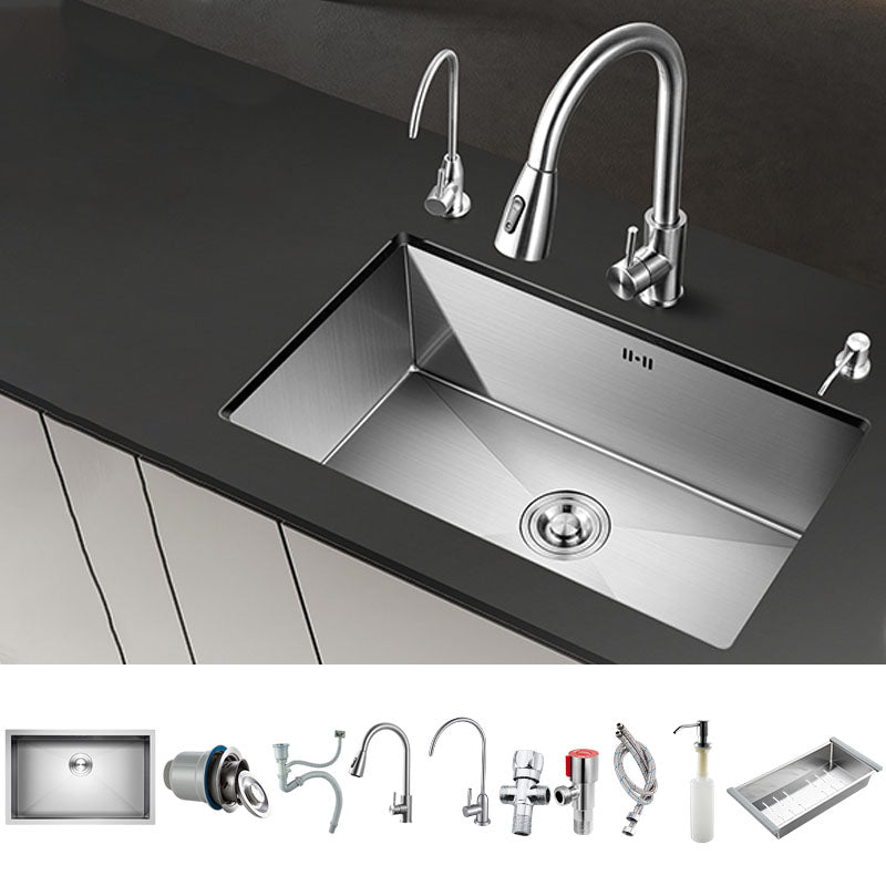 Modern Style Kitchen Sink Stainless Steel Undermount Kitchen Sink with Faucet