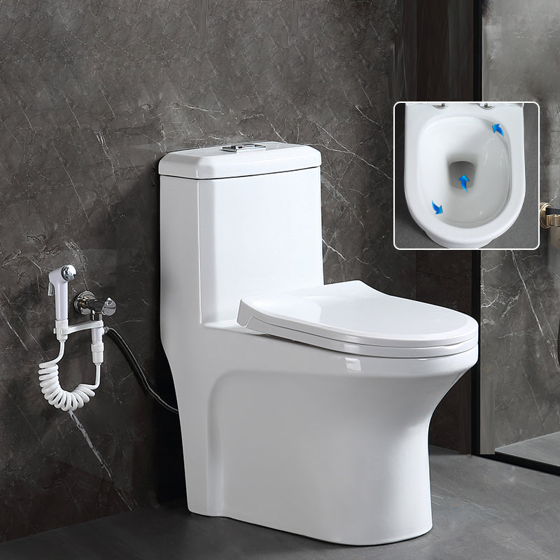 Traditional White Flush Toilet Spray Gun Included Urine Toilet for Bathroom