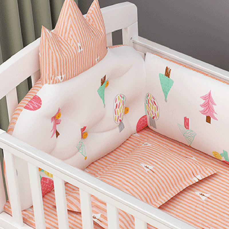 Solid Wood Nursery Bed Farmhouse Animal Pattern Nursery Crib