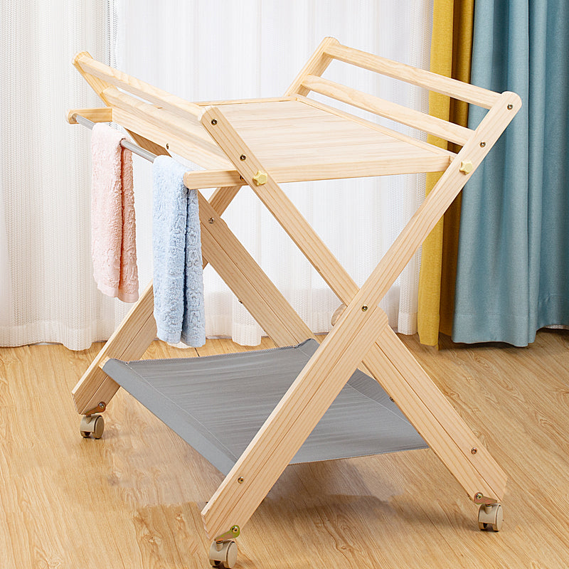 Modern Wooden Baby Changing Table Safety Rails Changing Table with Shelf