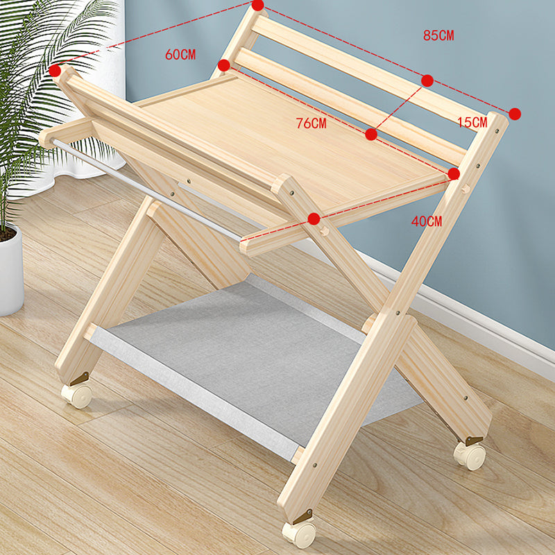 Modern Wooden Baby Changing Table Safety Rails Changing Table with Shelf