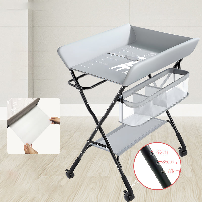 Basket Baby Changing Table Portable Folding Changing Table with Pad