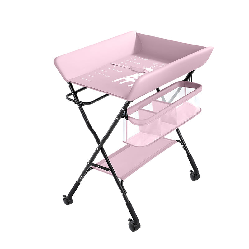 Basket Baby Changing Table Portable Folding Changing Table with Pad