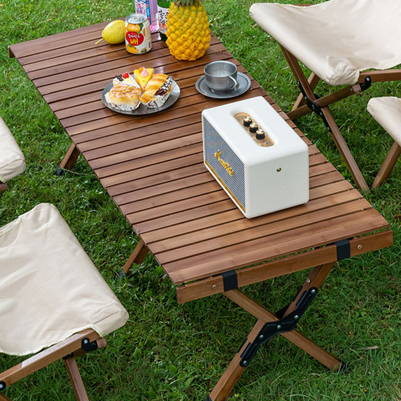 5 Pieces Patio Dining Table Set Modern Rectangular Picnic Table