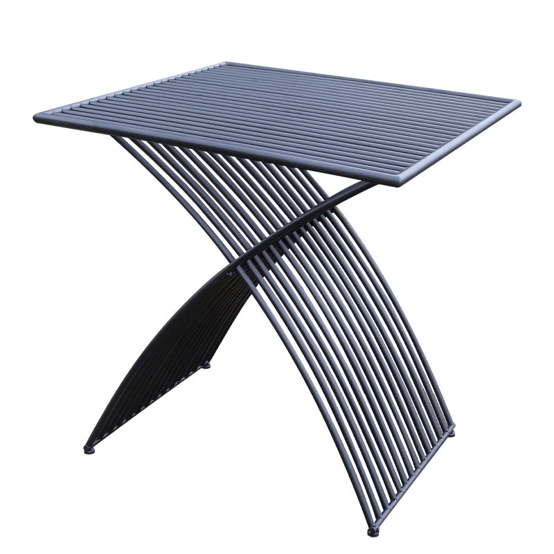Metal Black Patio Dining Table Set 1/3/4 Pieces Industrial Bistro Table Set