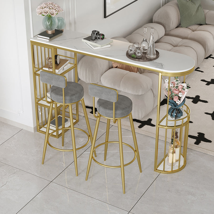 Glam Style Stone Pub Dining Set Specialty 1/2/3 Pcs Pub Set for Indoor