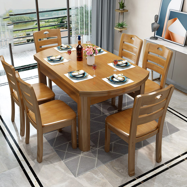 Extendable Dining Table Wood Dining Table for Kitchen Dining Room