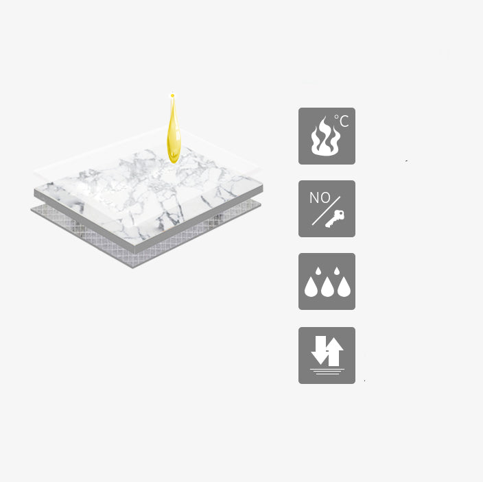 4 Legs Dining Table Victorian Style Rectangle Marble Dinette Table