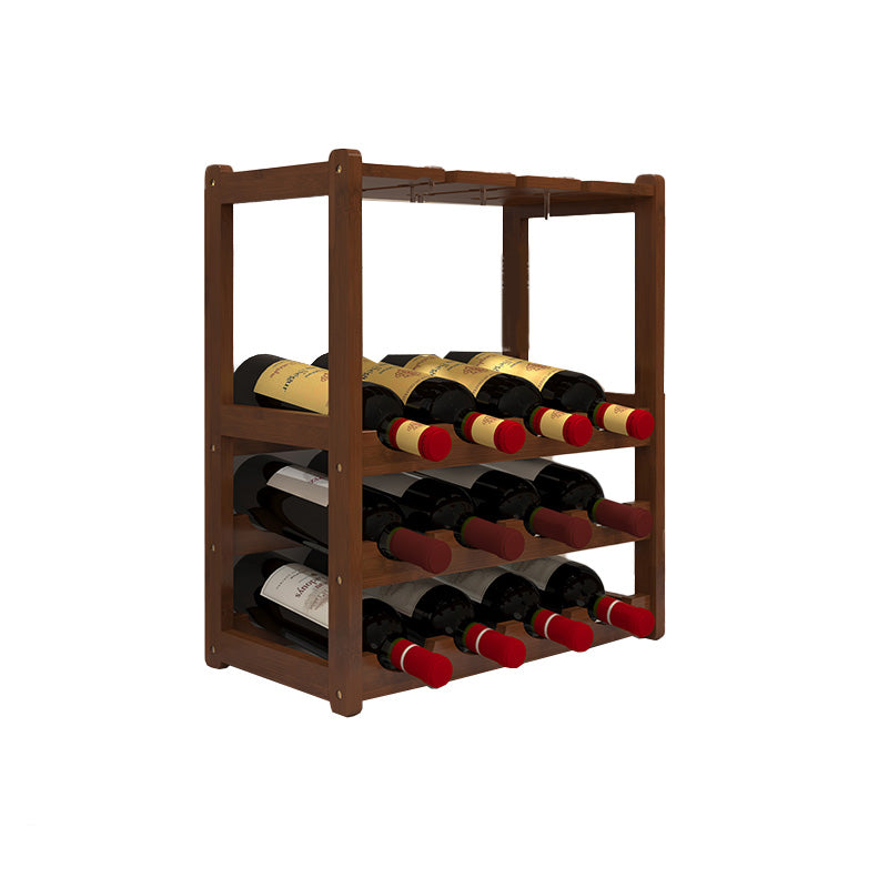 Modern Tabletop Wine Bottle Rack Solid Wood Wine Bottle Rack for Home