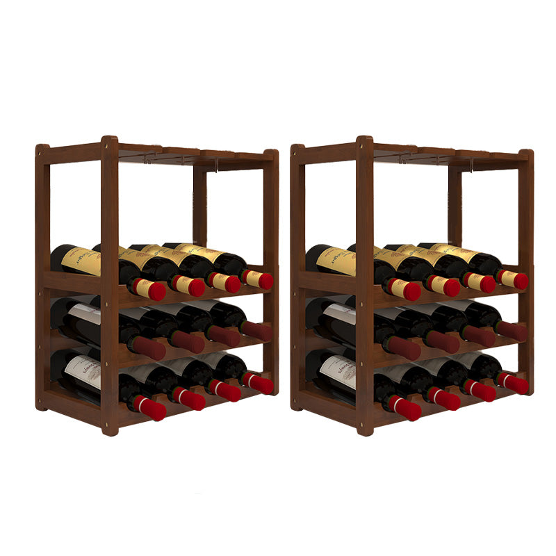 Modern Tabletop Wine Bottle Rack Solid Wood Wine Bottle Rack for Home