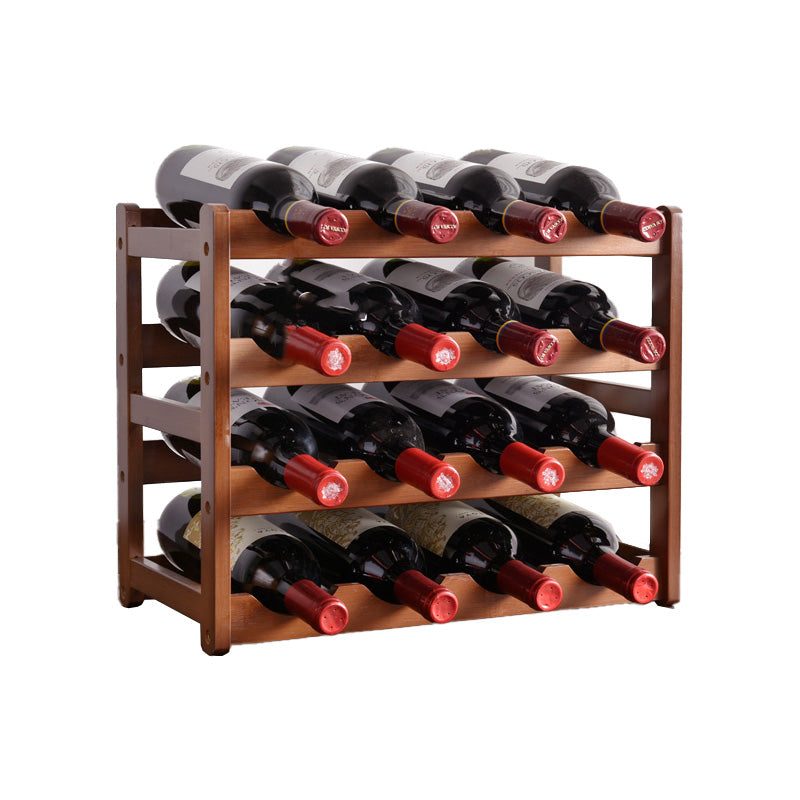 Modern Tabletop Wine Bottle Rack Solid Wood Wine Bottle Rack for Home