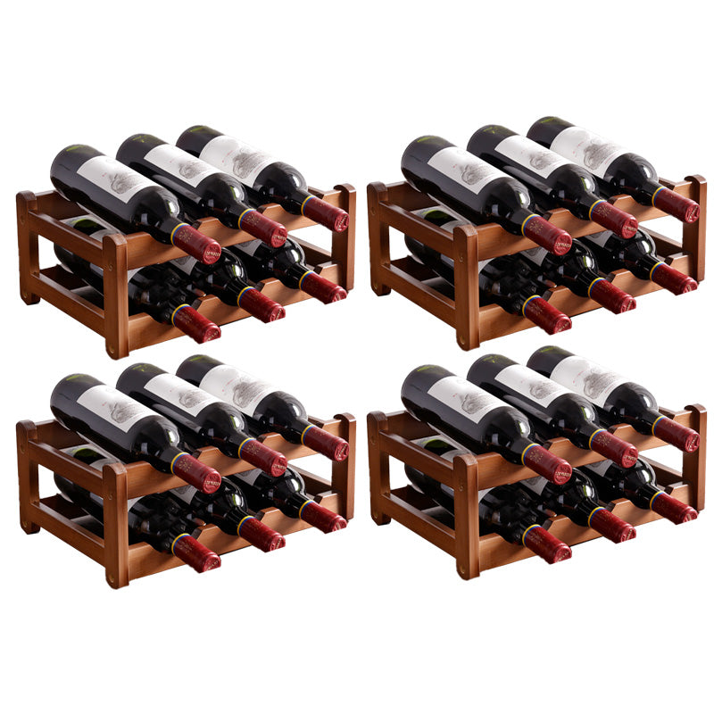 Modern Tabletop Wine Bottle Rack Solid Wood Wine Bottle Rack for Home