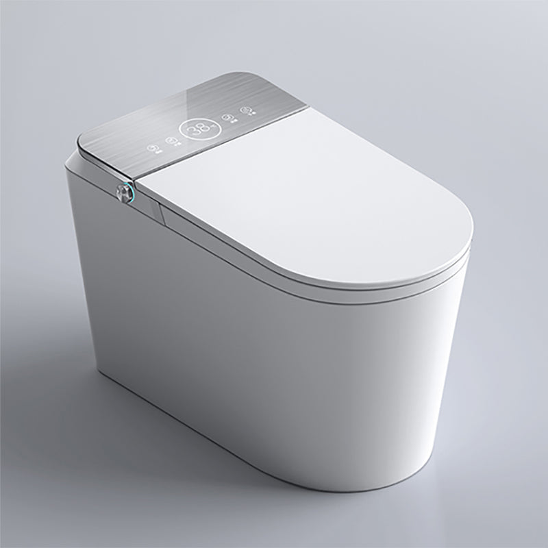 Contemporary Floor Mount Bidet Elongated Foot Sensor Ceramic Heated Seat