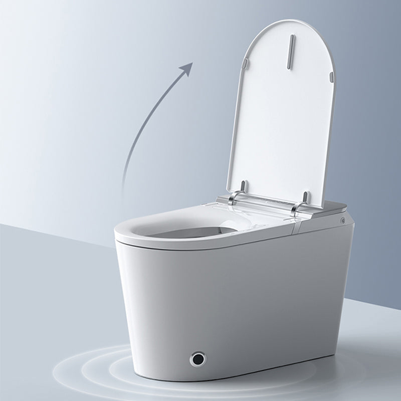 Contemporary Floor Mount Bidet Elongated Foot Sensor Ceramic Heated Seat