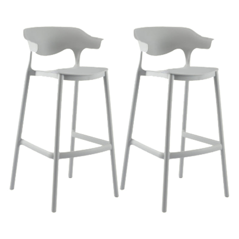 Modern Plastic Counter Stool Armless Bar Stool for Living Room