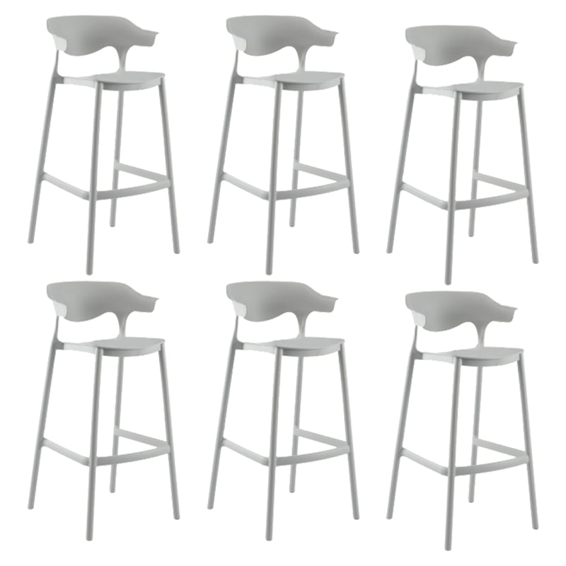 Modern Plastic Counter Stool Armless Bar Stool for Living Room