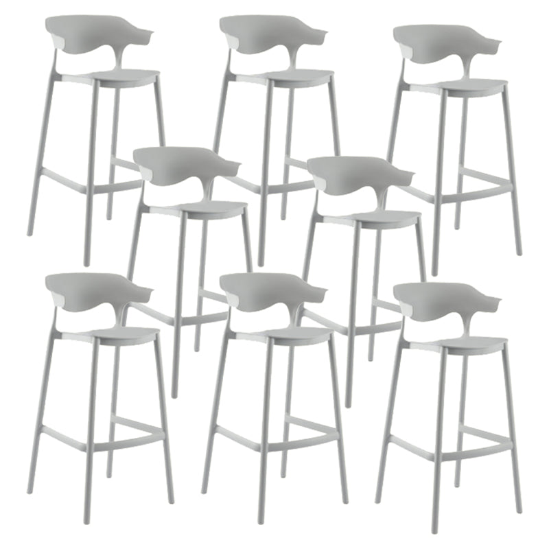 Modern Plastic Counter Stool Armless Bar Stool for Living Room