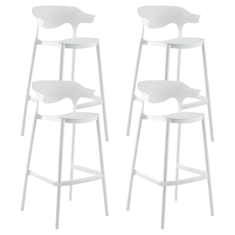 Modern Plastic Counter Stool Armless Bar Stool for Living Room