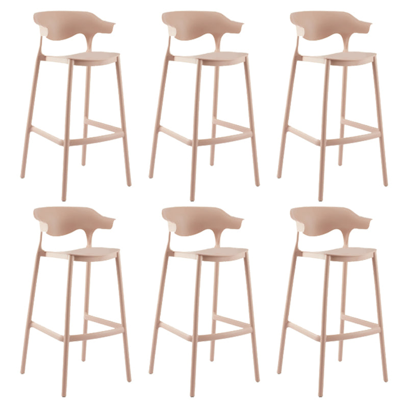 Modern Plastic Counter Stool Armless Bar Stool for Living Room