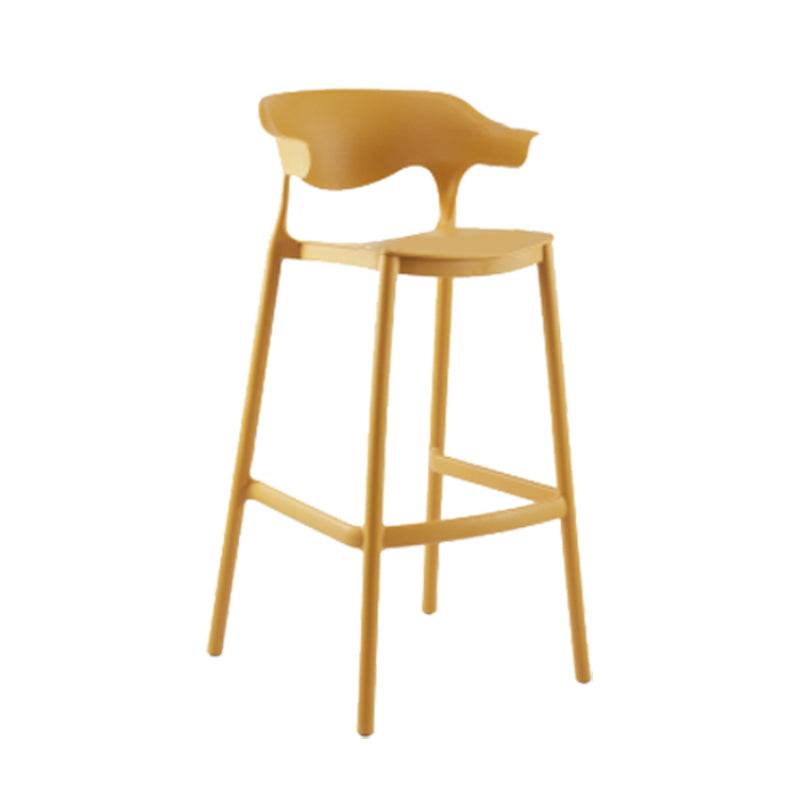 Modern Plastic Counter Stool Armless Bar Stool for Living Room