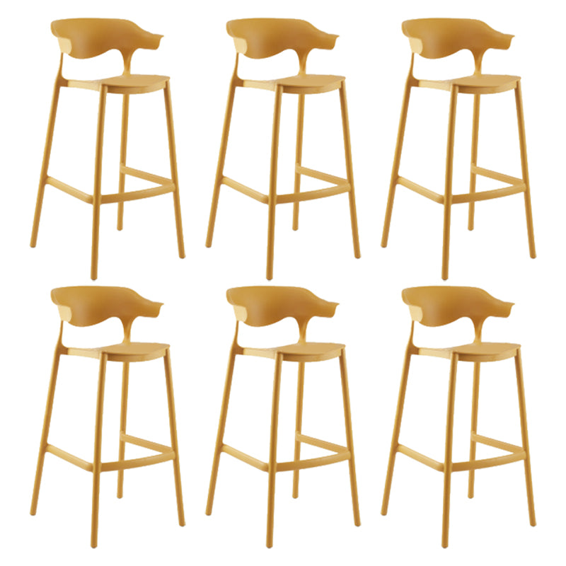 Modern Plastic Counter Stool Armless Bar Stool for Living Room
