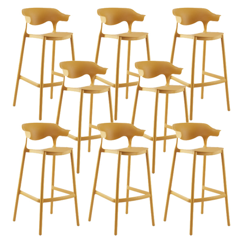 Modern Plastic Counter Stool Armless Bar Stool for Living Room