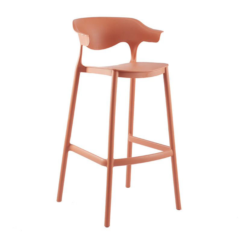 Modern Plastic Counter Stool Armless Bar Stool for Living Room