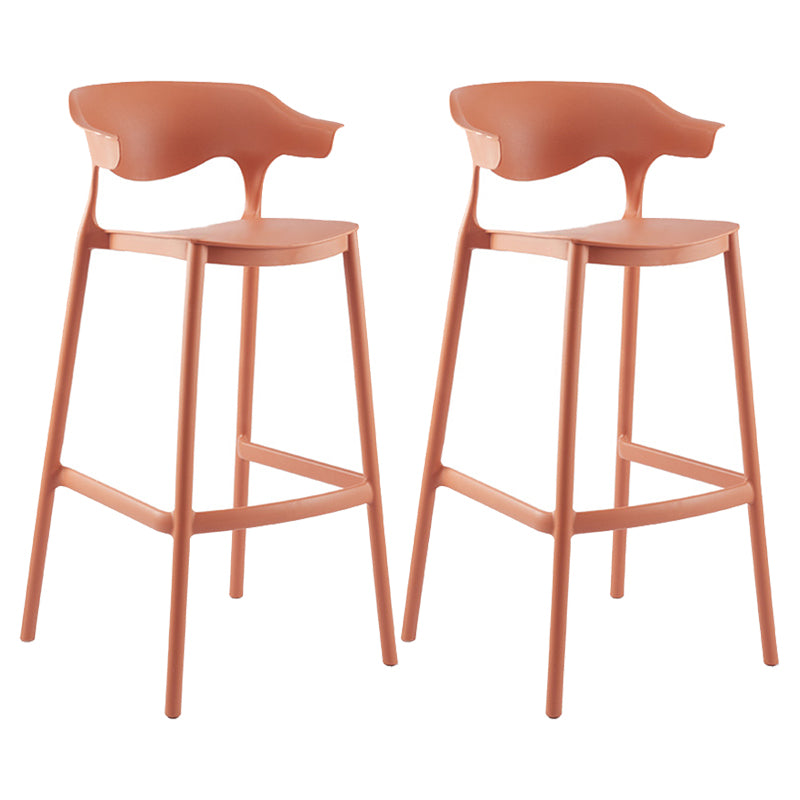 Modern Plastic Counter Stool Armless Bar Stool for Living Room
