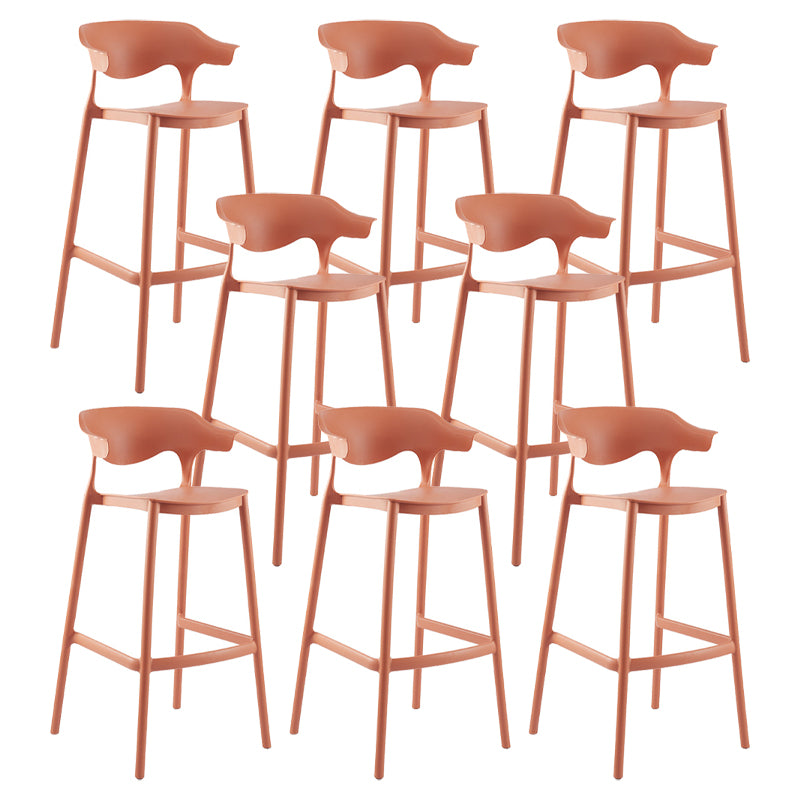 Modern Plastic Counter Stool Armless Bar Stool for Living Room