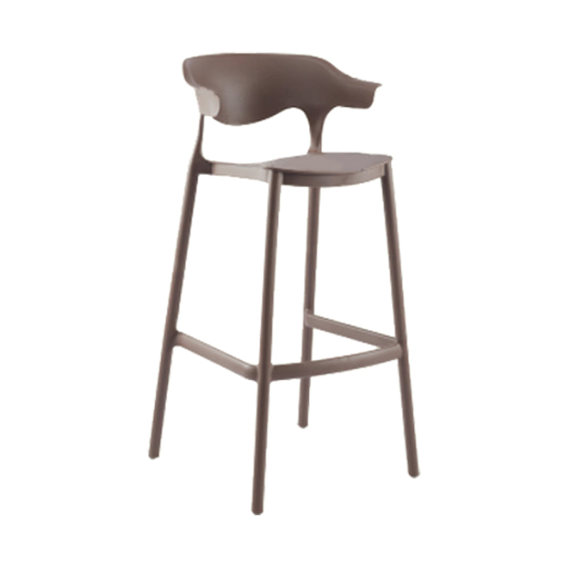Modern Plastic Counter Stool Armless Bar Stool for Living Room
