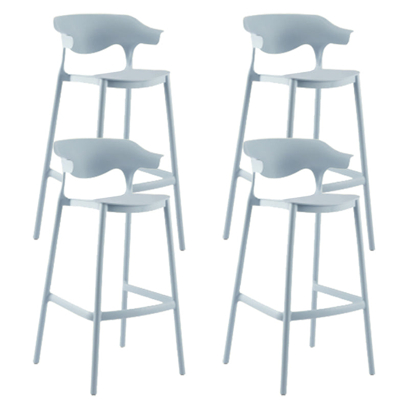 Modern Plastic Counter Stool Armless Bar Stool for Living Room