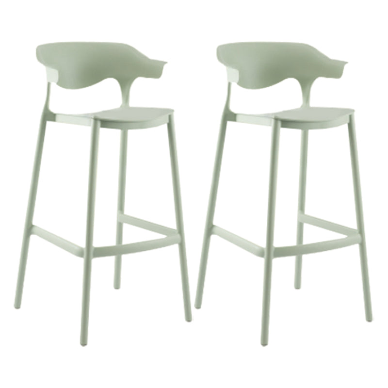 Modern Plastic Counter Stool Armless Bar Stool for Living Room